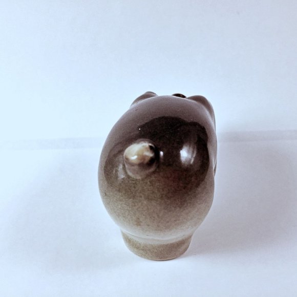 Vintage Gray Lomonosov Russian Porcelain Pig 2 Inches - Picture 4 of 9